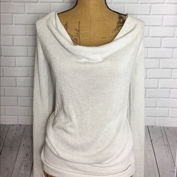 White House Black Market Sweaters - White House Black  Market Metallic Knit Blouse M